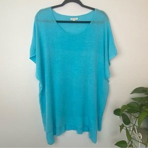 🧁EILEEN FISHER LINEN KNIT FLOWY TOP SIZE XL